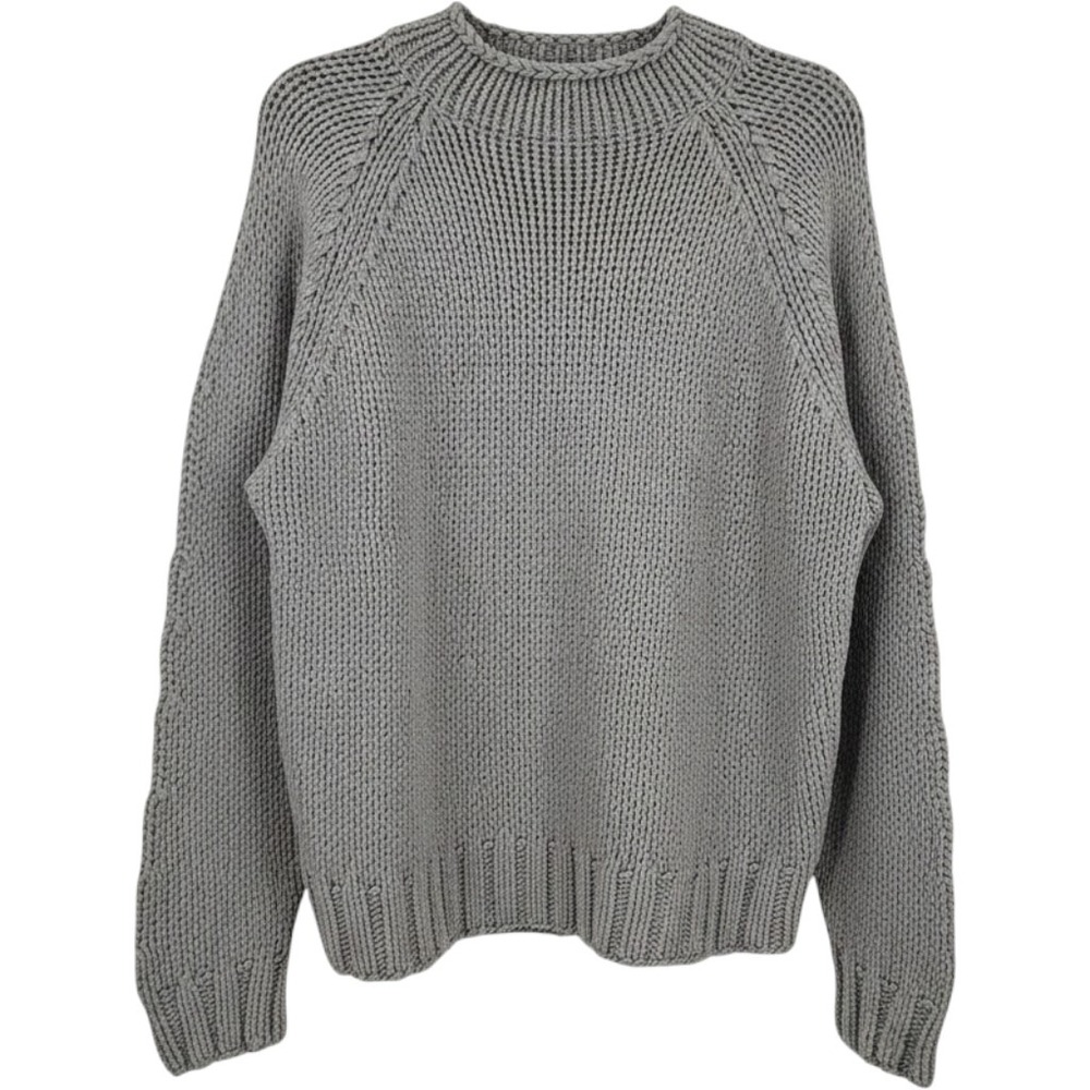 Vintage J. Crew Rollneck Handknit Sweater Gray Fisherman NWT Oarsman L